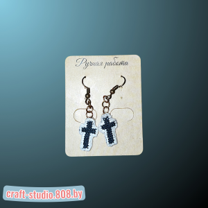Серьги « Крестик »
